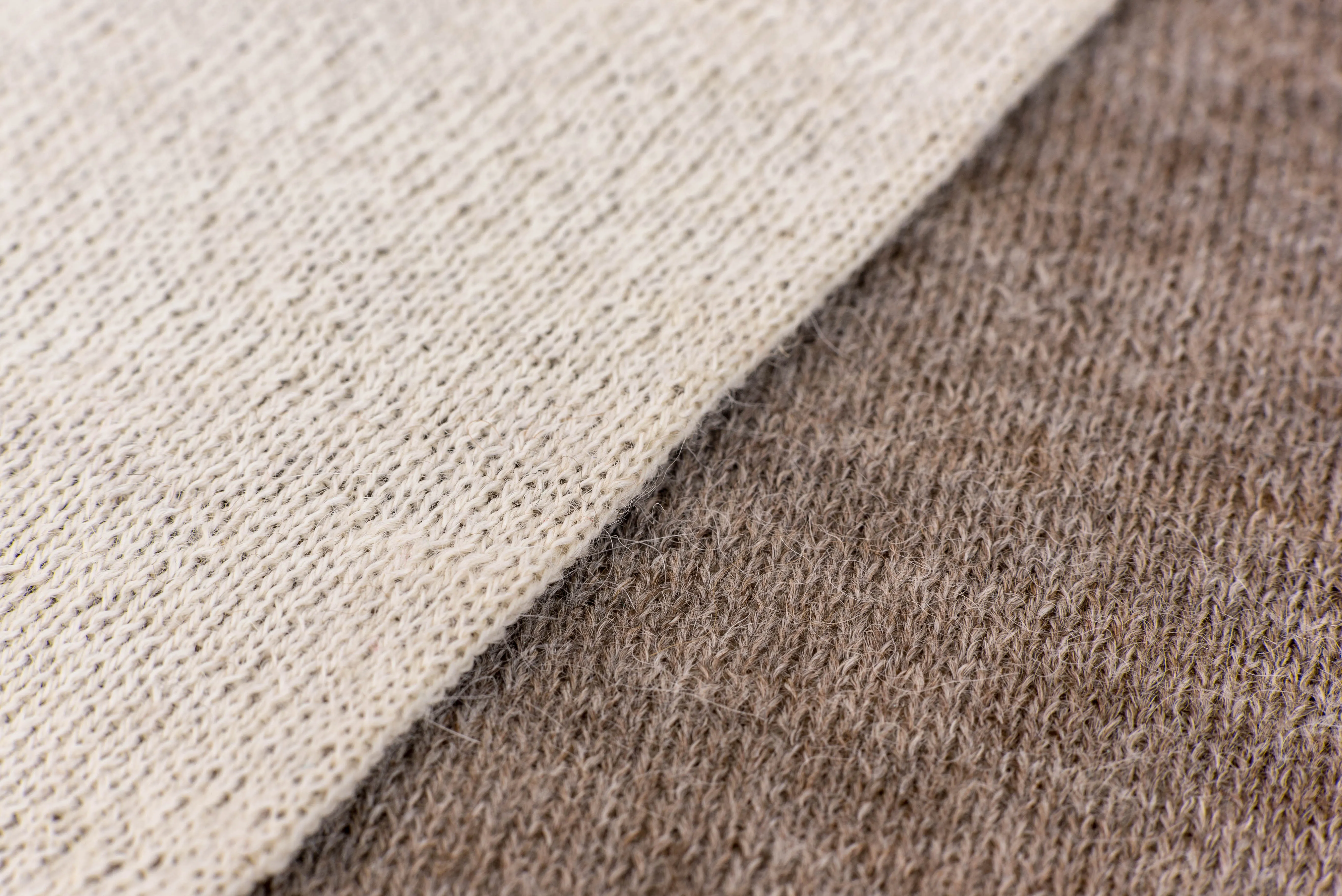 100% Alpaca Wool Ruana Wrap (Tan and White)