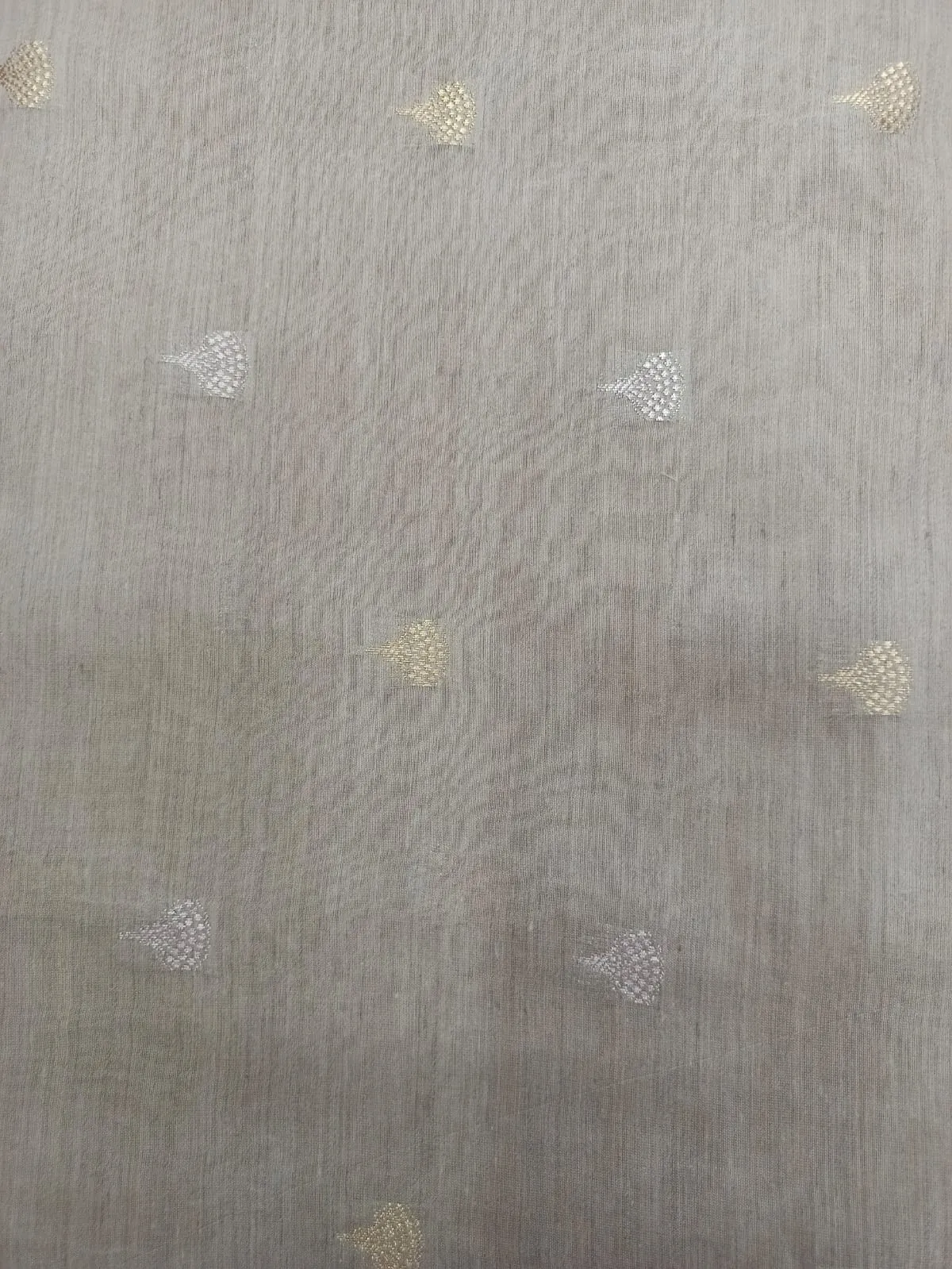 100% Pure Muga Tussar Silk Handloom With Minutely Woven Buttis