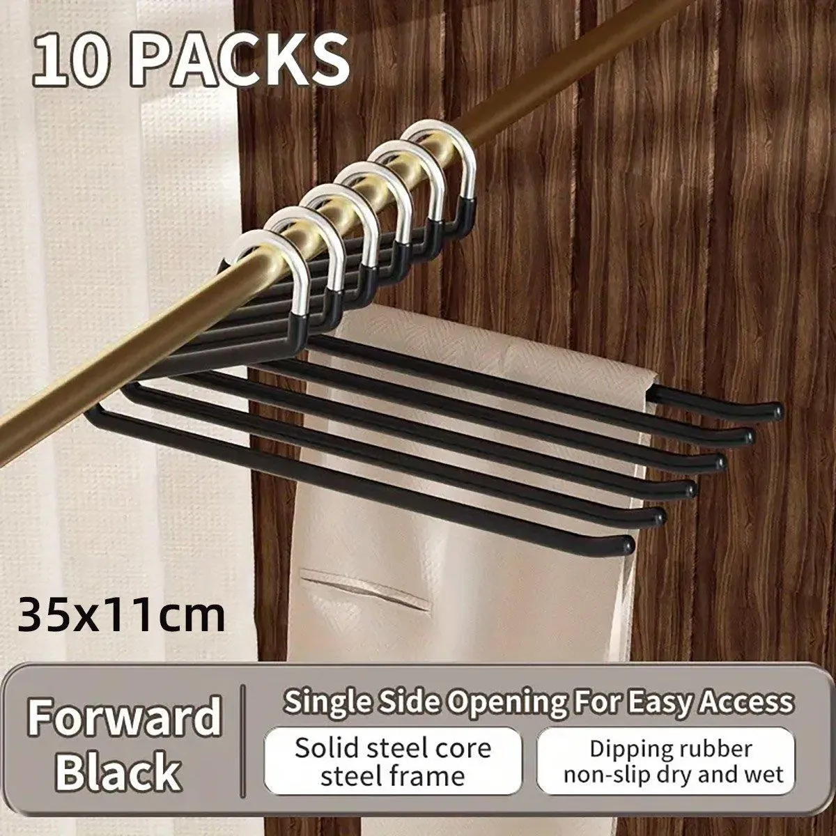 10PCS Goose Shaped Pants Rack Non Slip Z Shaped Pants Clip Wardrobe Storage Clip