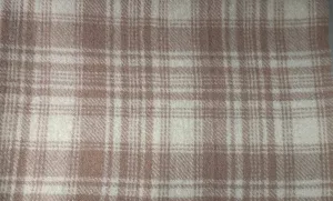 $14 Wool Cloth Swatch - European Plaid - Taupe Plaid