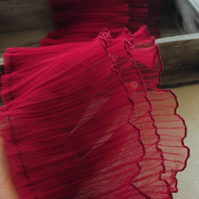 15cm Width x 180cm Length 3-layer Ruffled Lace Fabric