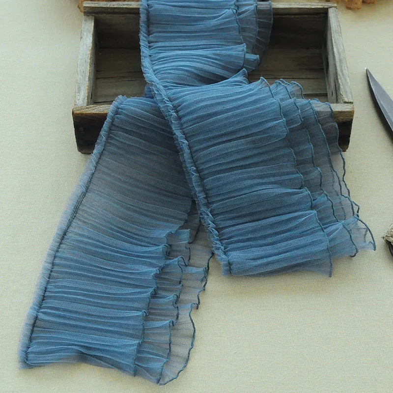 15cm Width x 180cm Length 3-layer Ruffled Lace Fabric