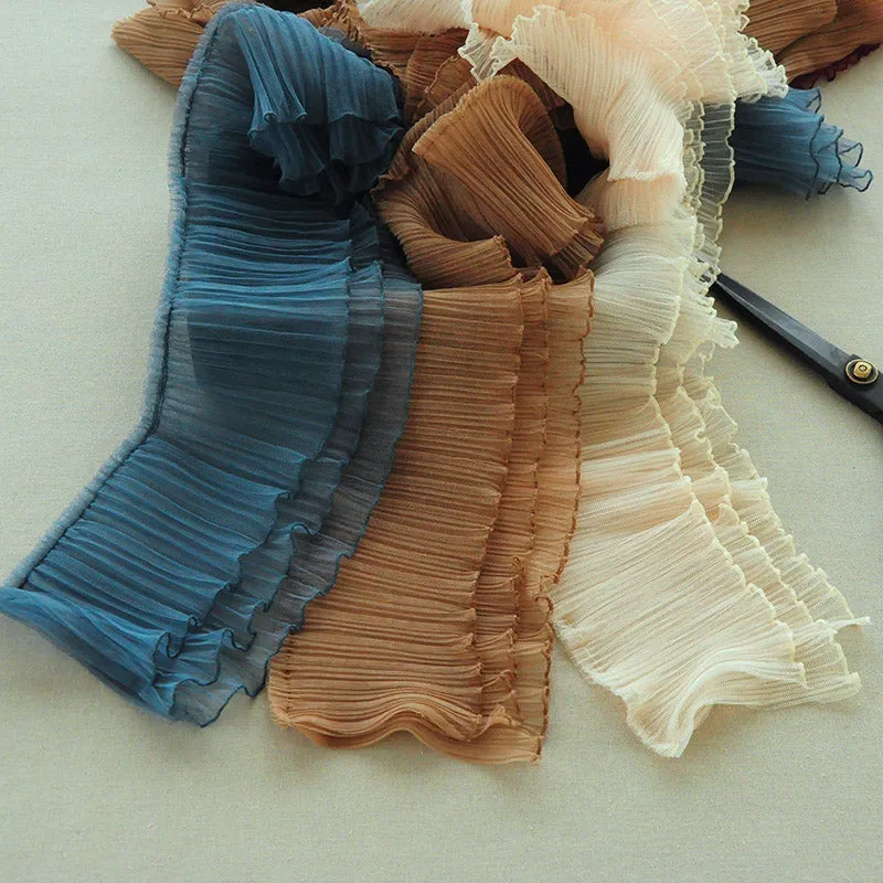 15cm Width x 180cm Length 3-layer Ruffled Lace Fabric