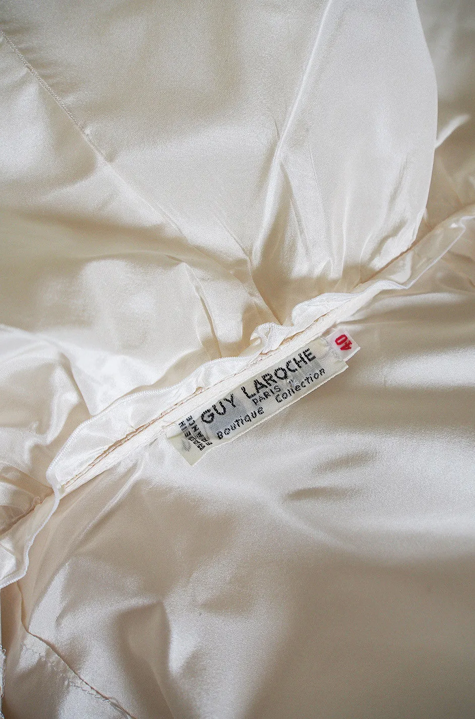 1970s Guy LaRoche Silk Taffeta Wrap Top