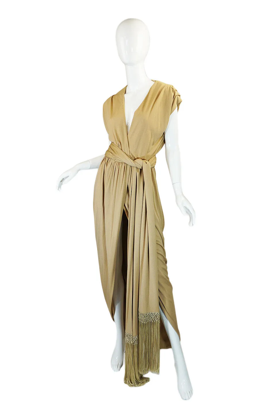 1970s Jersey Jean Louis Dress & Sash
