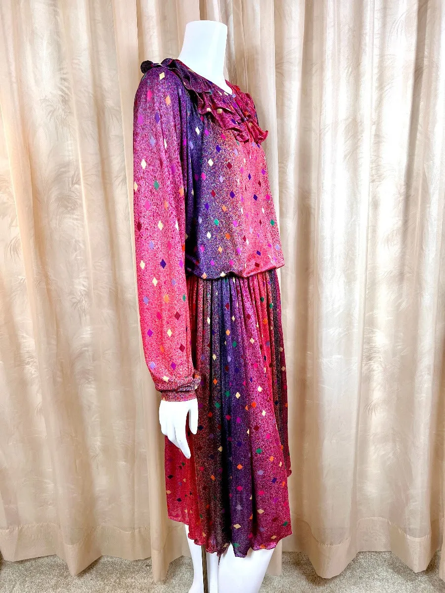 1970's Missoni Diamond Clown Dress