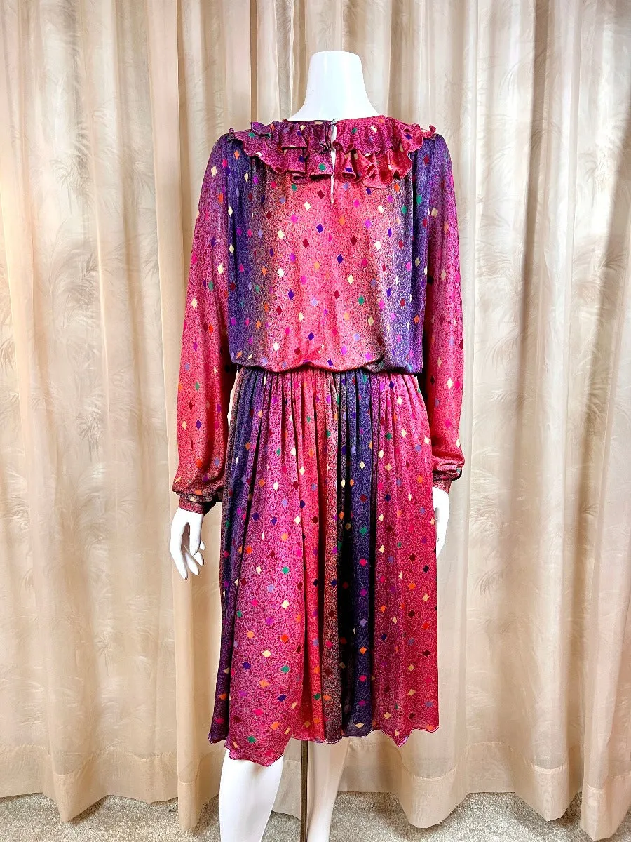 1970's Missoni Diamond Clown Dress