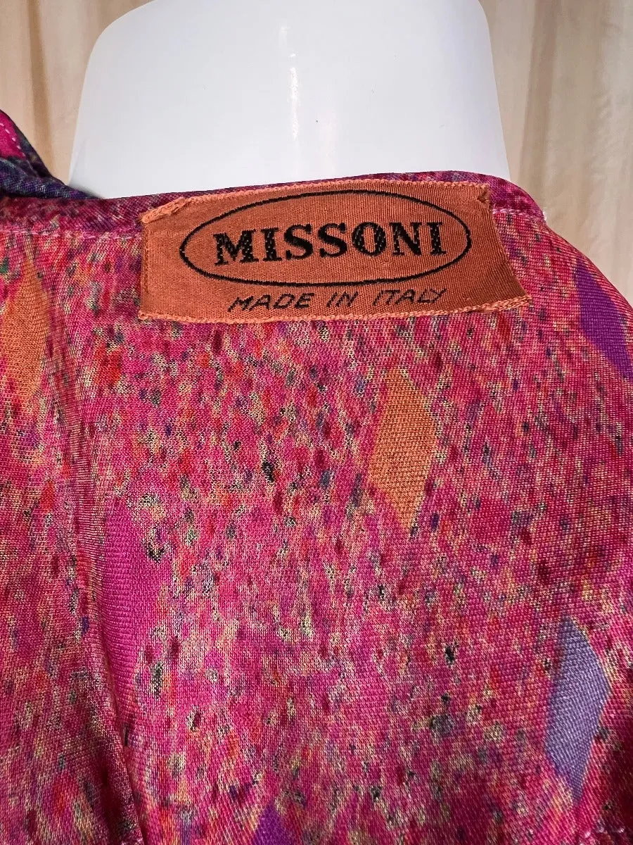 1970's Missoni Diamond Clown Dress