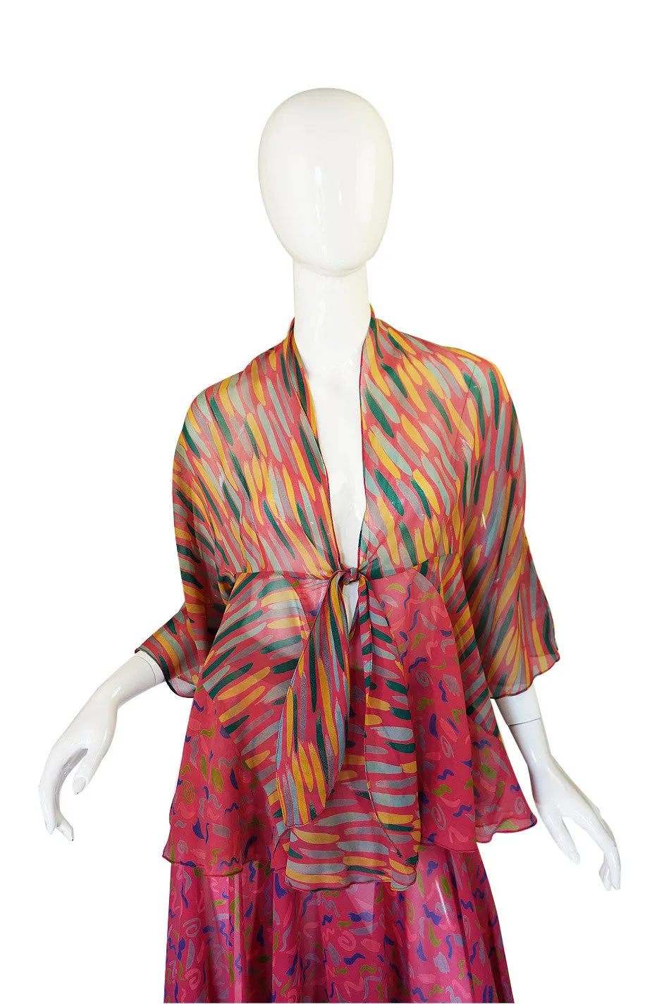 1970s Ossie Clark Birtwell Print Silk Set