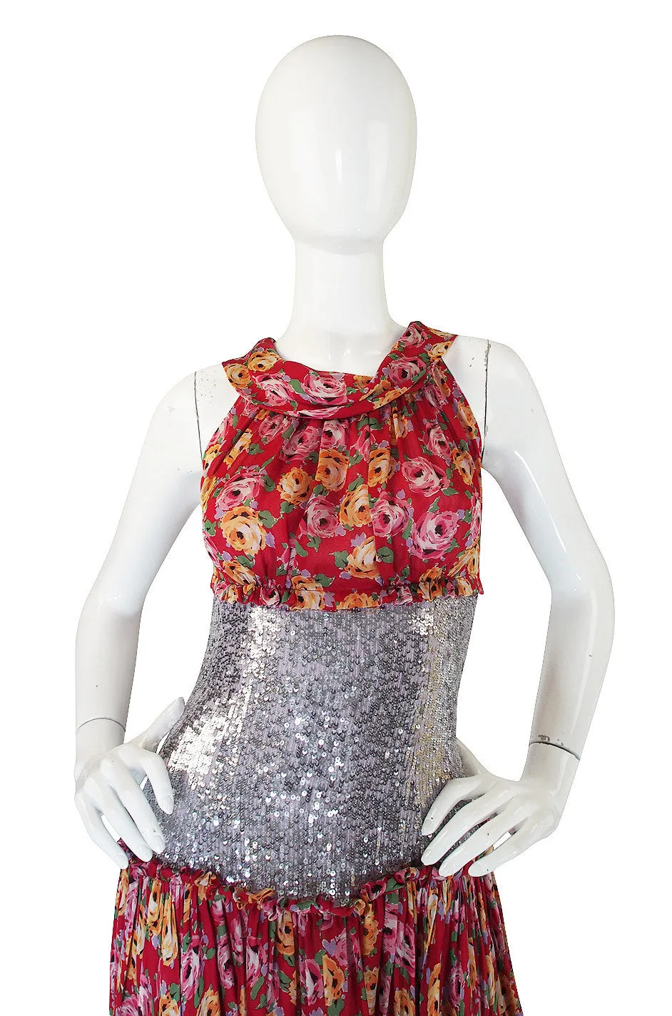 1990s Silk & Sequin Dolce and Gabbana dress