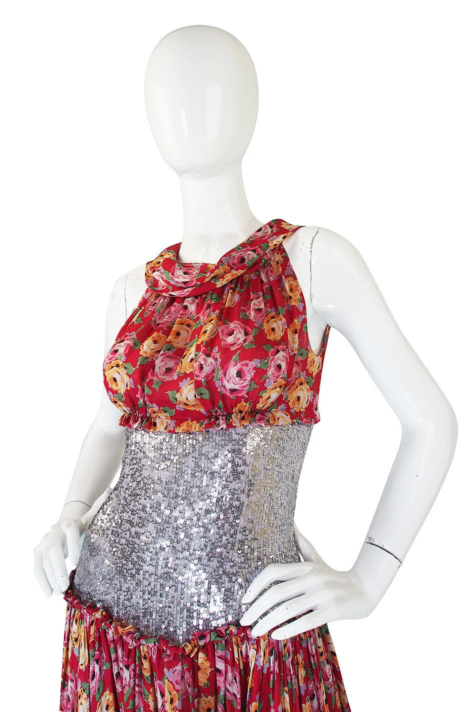 1990s Silk & Sequin Dolce and Gabbana dress