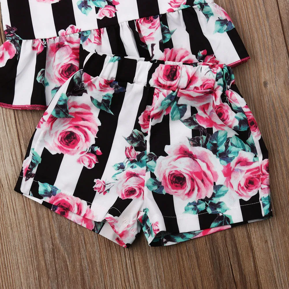 2pc Baby and Toddlers Crop Top and Shorts