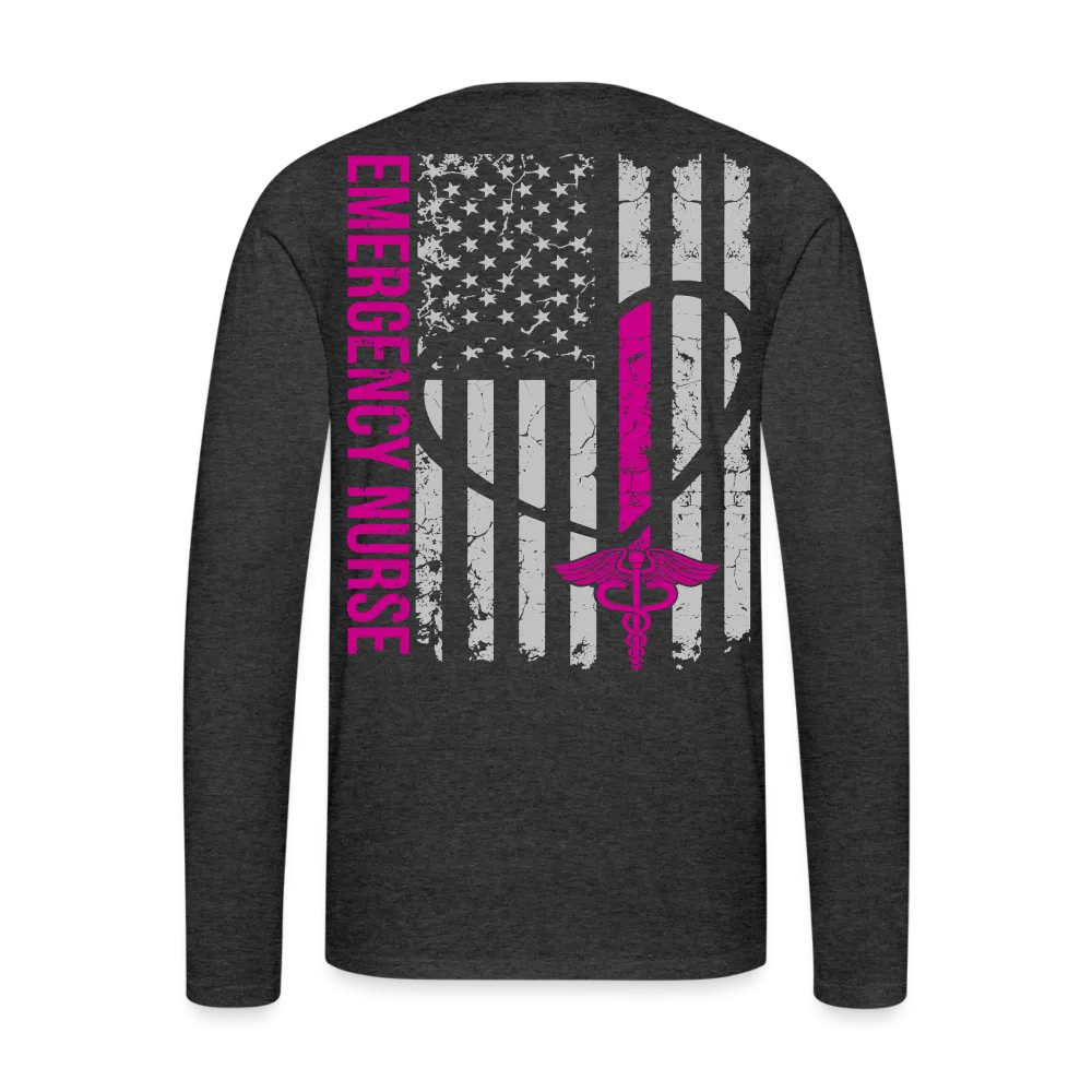 3468098393 ER Nurse Flag Men's Premium Long Sleeve T-Shirt