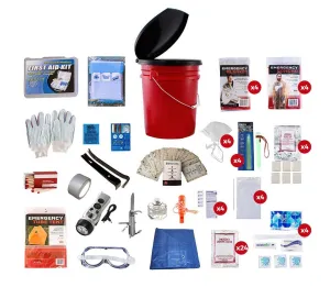 4 Person Elite Bucket Survival Kit (72  Hours)