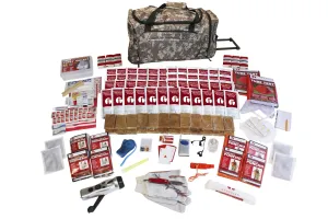 4 Person Elite Survival Kit (72  Hours) - Camo Roller Bag