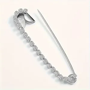 5pcs Rhinestone Safety Pins Brooch Clips for Sweaters Shawls Skirts