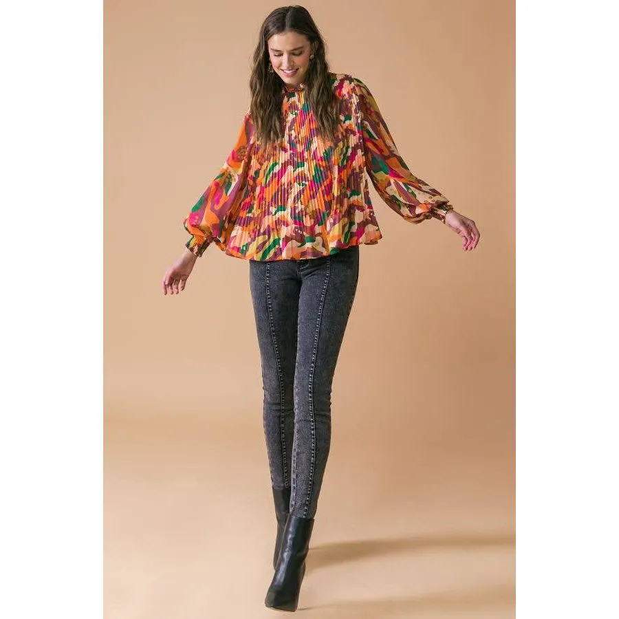 A printed woven top by Flying Tomato
