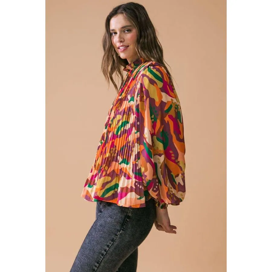 A printed woven top by Flying Tomato