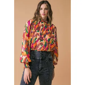 A printed woven top by Flying Tomato