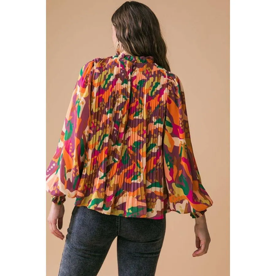 A printed woven top by Flying Tomato