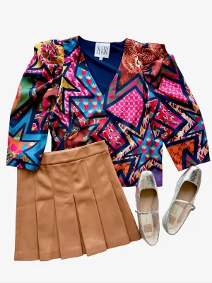 AA2129 Printed str power blouse