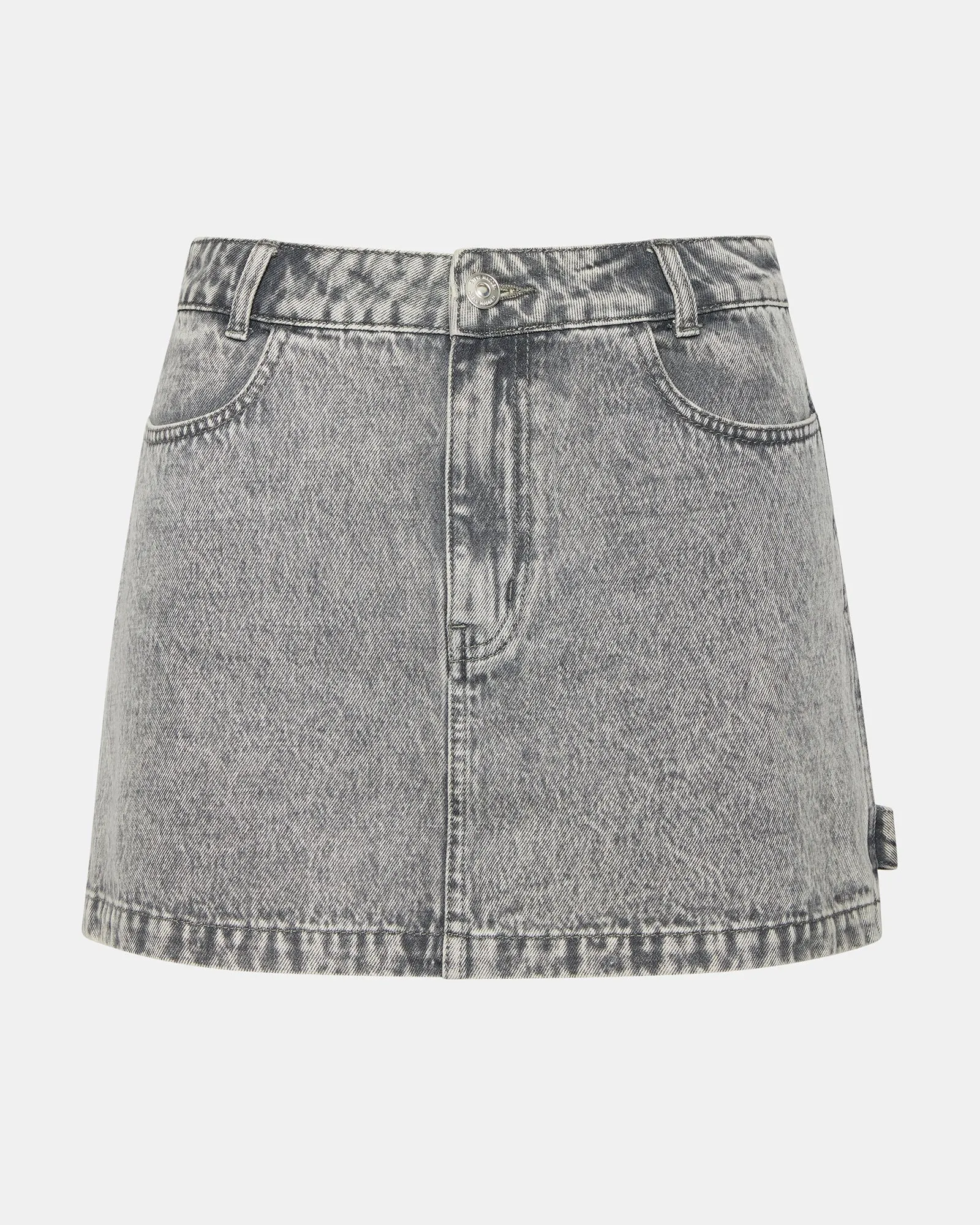 ABACO DENIM SKIRT LIGHT GREY