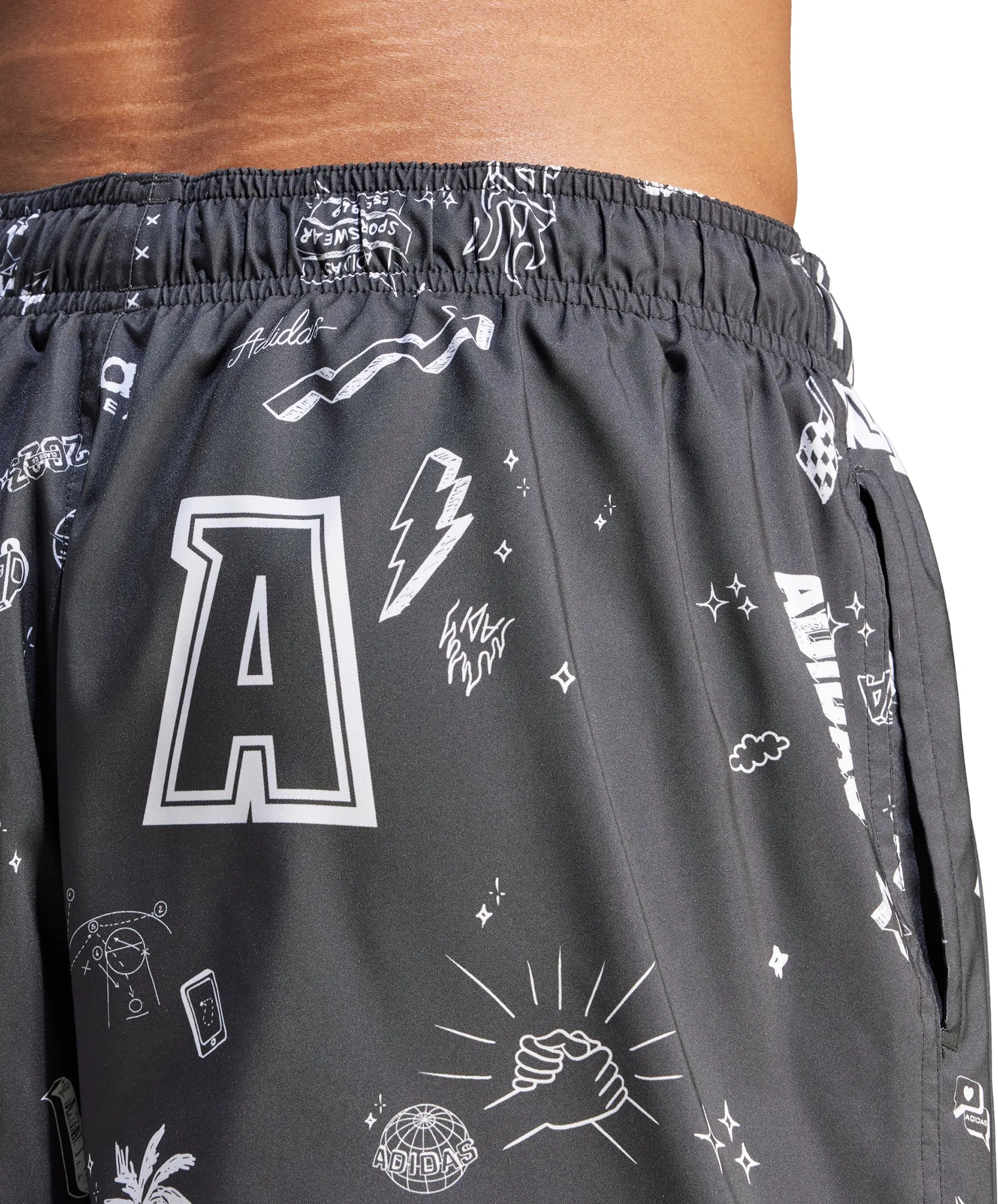 adidas Brand Love CLX Mens Swim Shorts - Grey