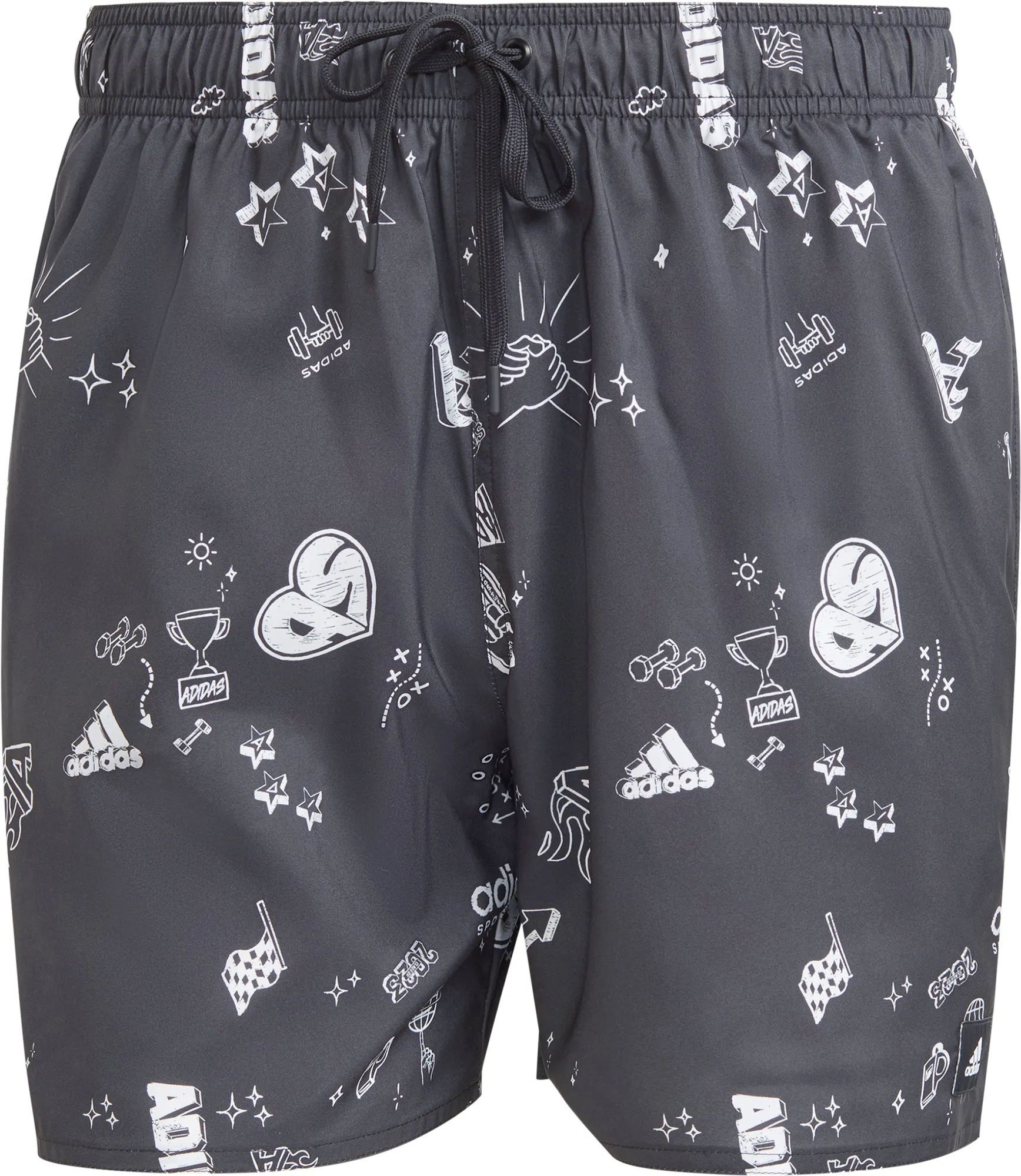 adidas Brand Love CLX Mens Swim Shorts - Grey