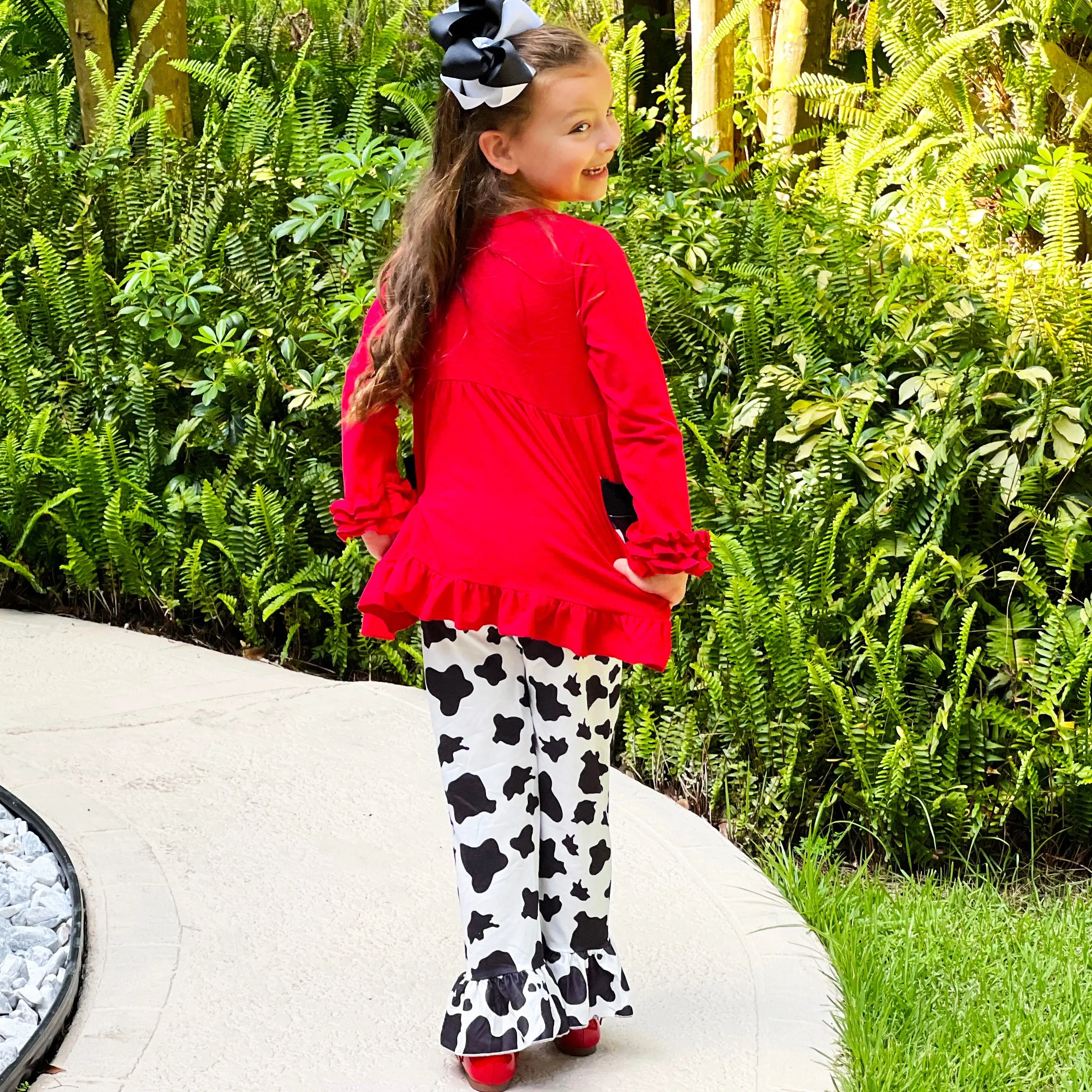 AL Limited Little Big Girls Boutique Cowgirl Rodeo Party Cotton 2 pc Set