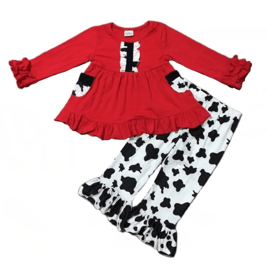 AL Limited Little Big Girls Boutique Cowgirl Rodeo Party Cotton 2 pc Set