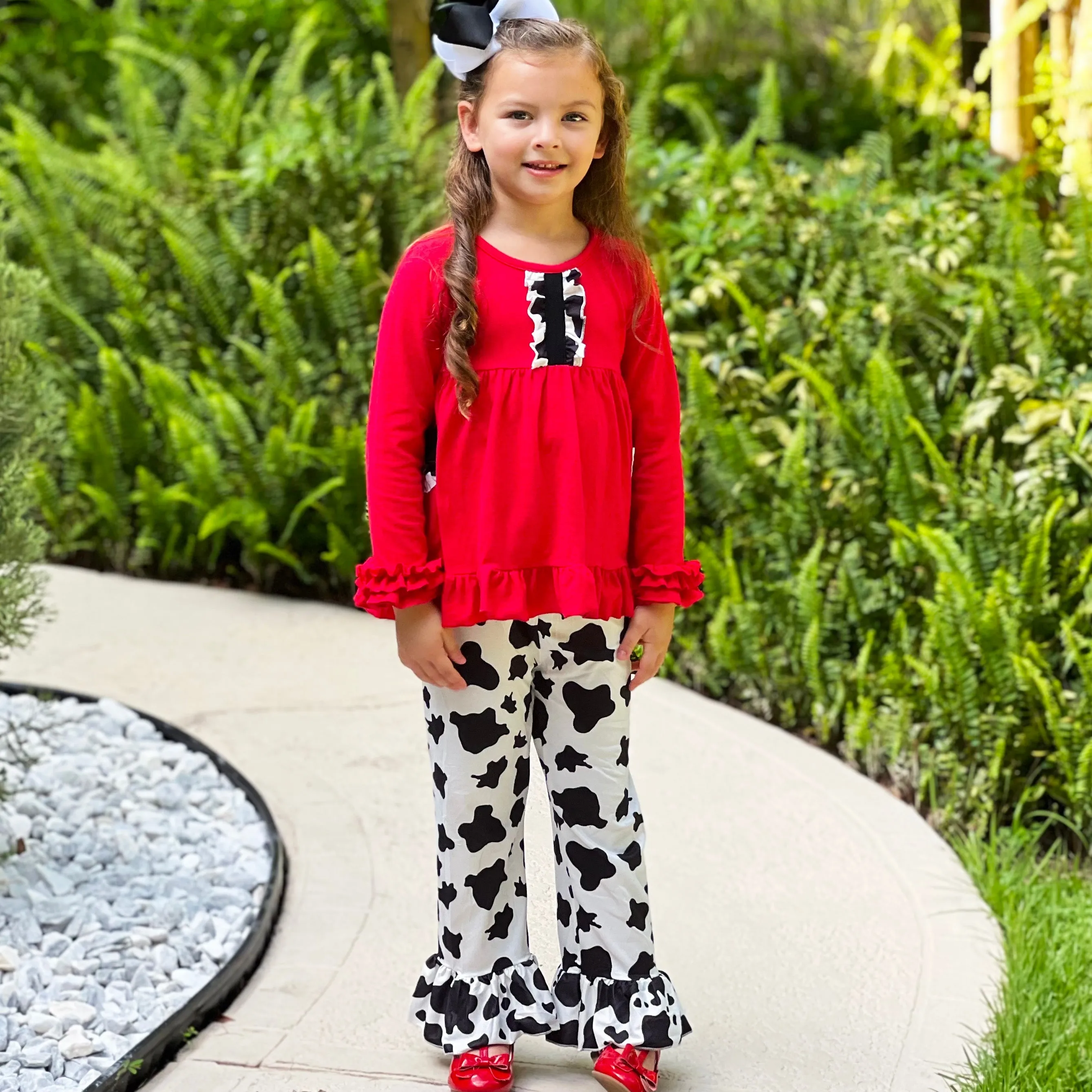 AL Limited Little Big Girls Boutique Cowgirl Rodeo Party Cotton 2 pc Set