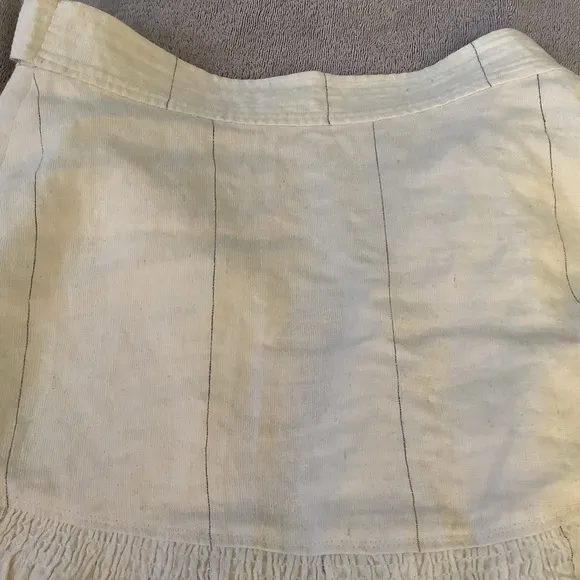 A.L.C. Linen &amp; Silk Ruffle Wrap Mini Skirt. Size 0.