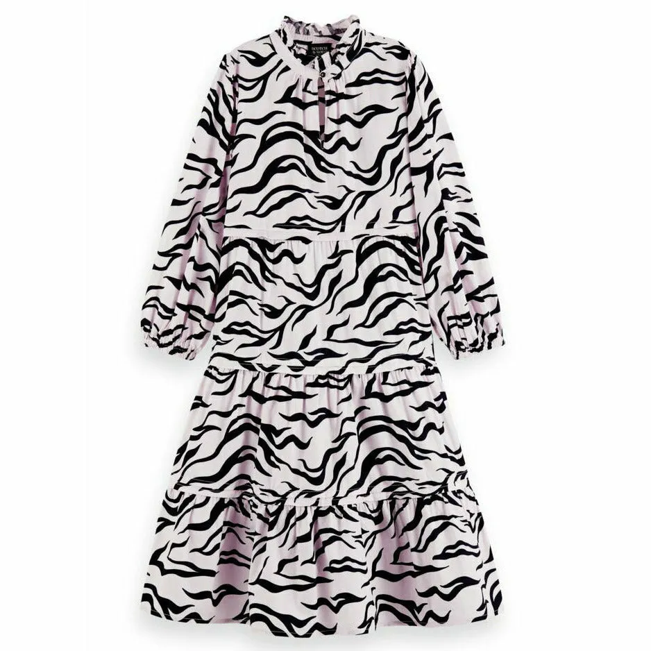 All-Over Printed Voluminous Dress