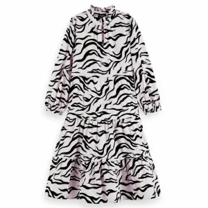 All-Over Printed Voluminous Dress