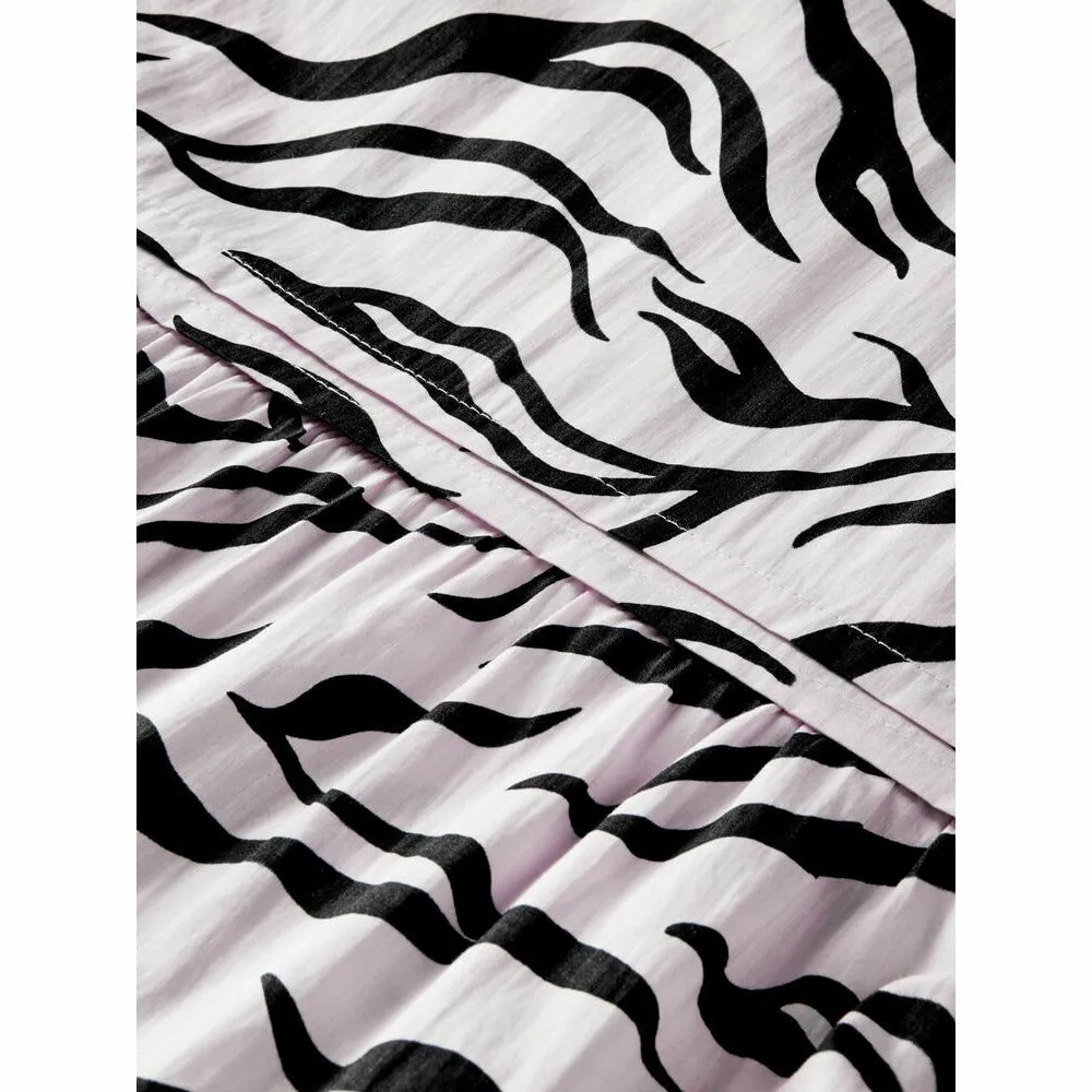 All-Over Printed Voluminous Dress