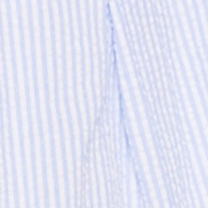 Almost Famous Striped Seersucker Cropped Shirt