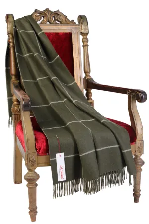 Alpaca Throw - Green Check