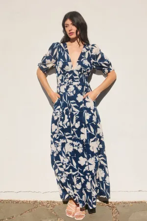 Amabel Cinched Waist Maxi Dress