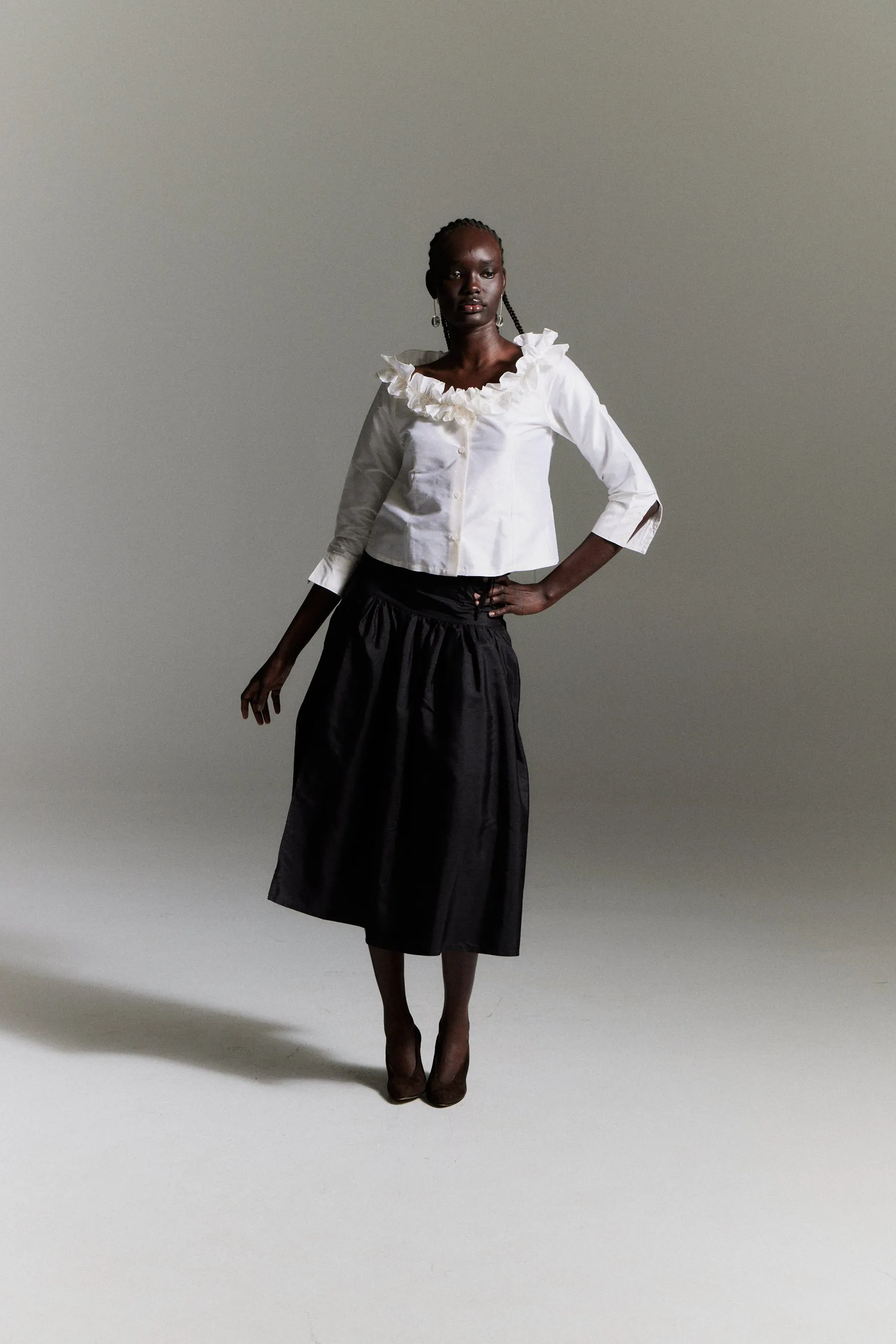 AMALIA BLOUSE — WHITE