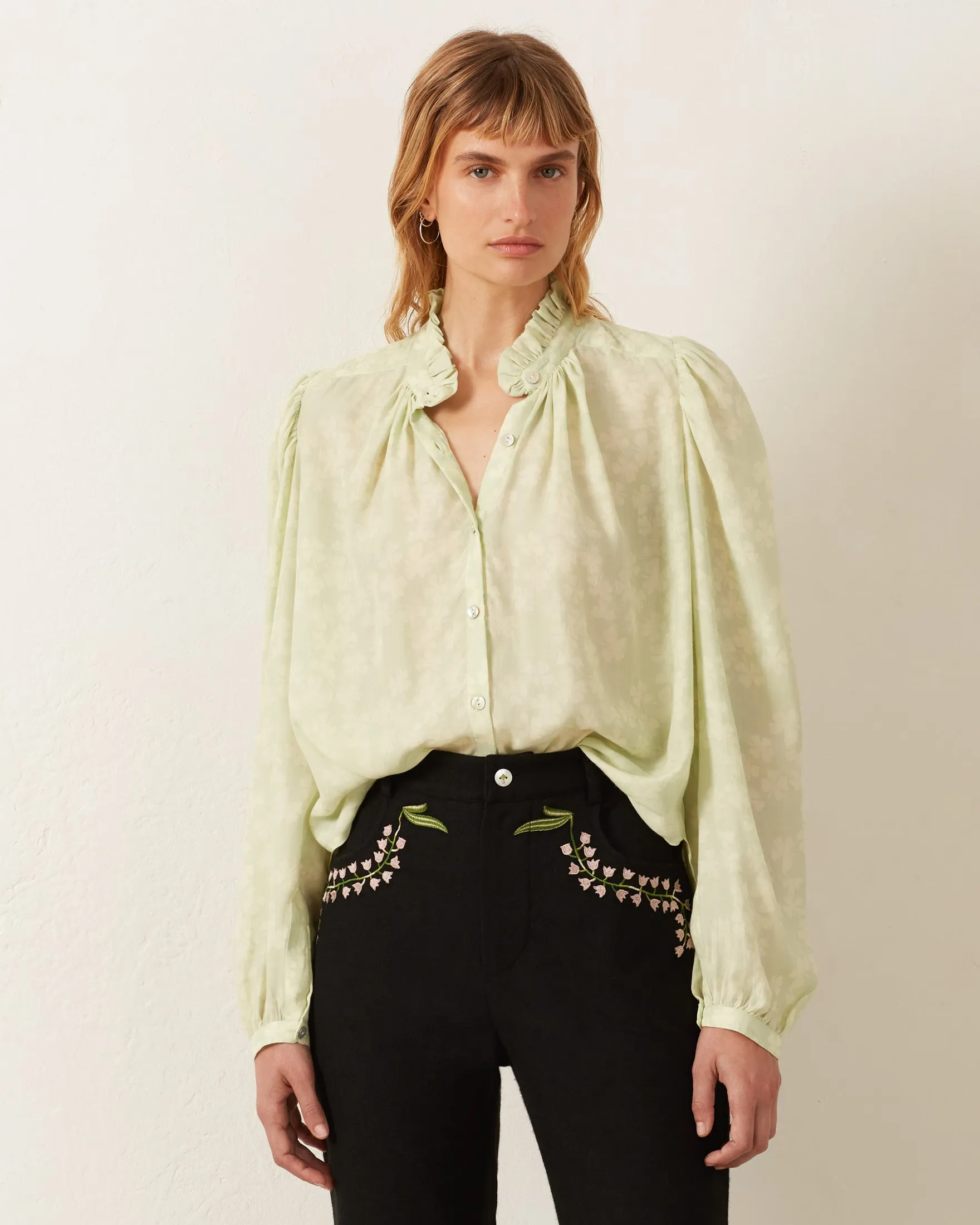 Ana Celadon Clover Shirt