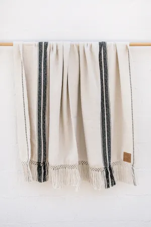 Andes Throw | Black on White