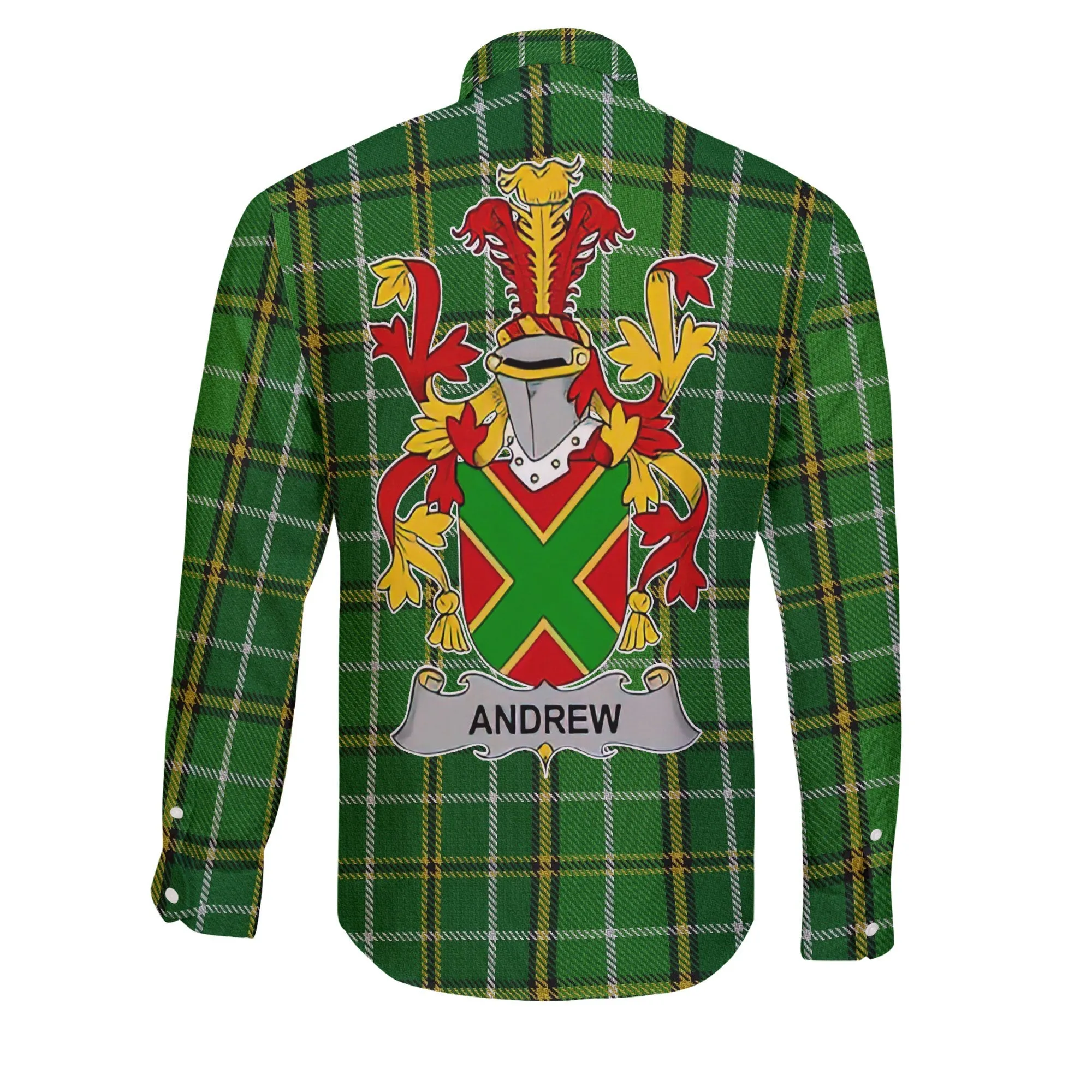 Andrew Long Sleeve Button Shirts Crest And National Plaid Style