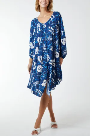 Animal Printed Trapeze Swing Dress