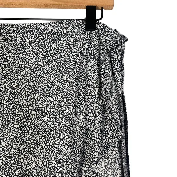 ANINE BING Lucky Speckled Print Ruffled True Wrap Skirt Size Medium US 6