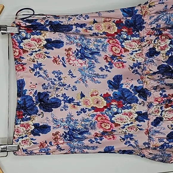 Anthropologie Plenty By Tracy Reese Multicolored Floral Print Silk Skirt-Size 10