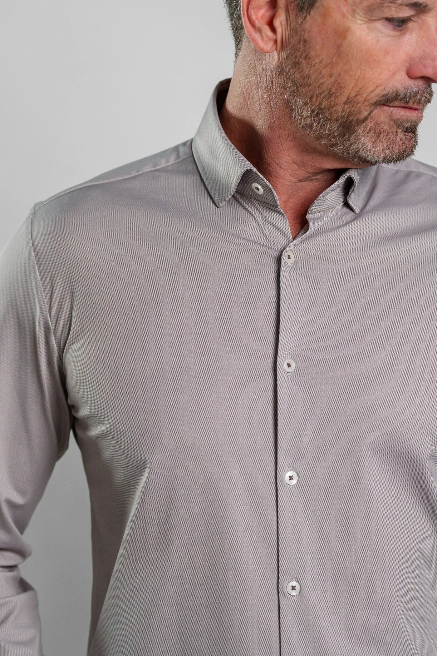 Apex Dark Brown Birdseye Long Sleeve Shirt