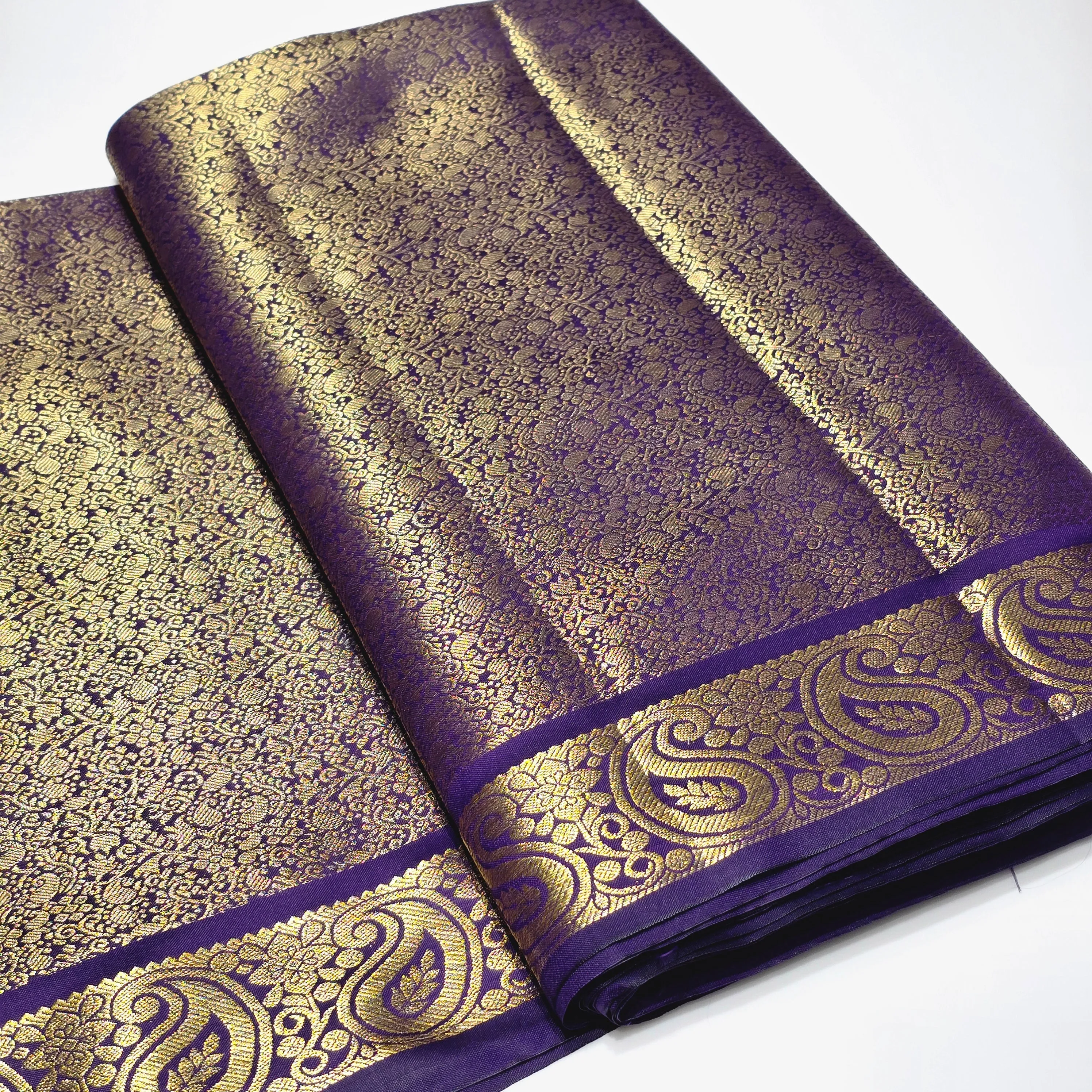 Art Silk Brocade with Border – 36" Width