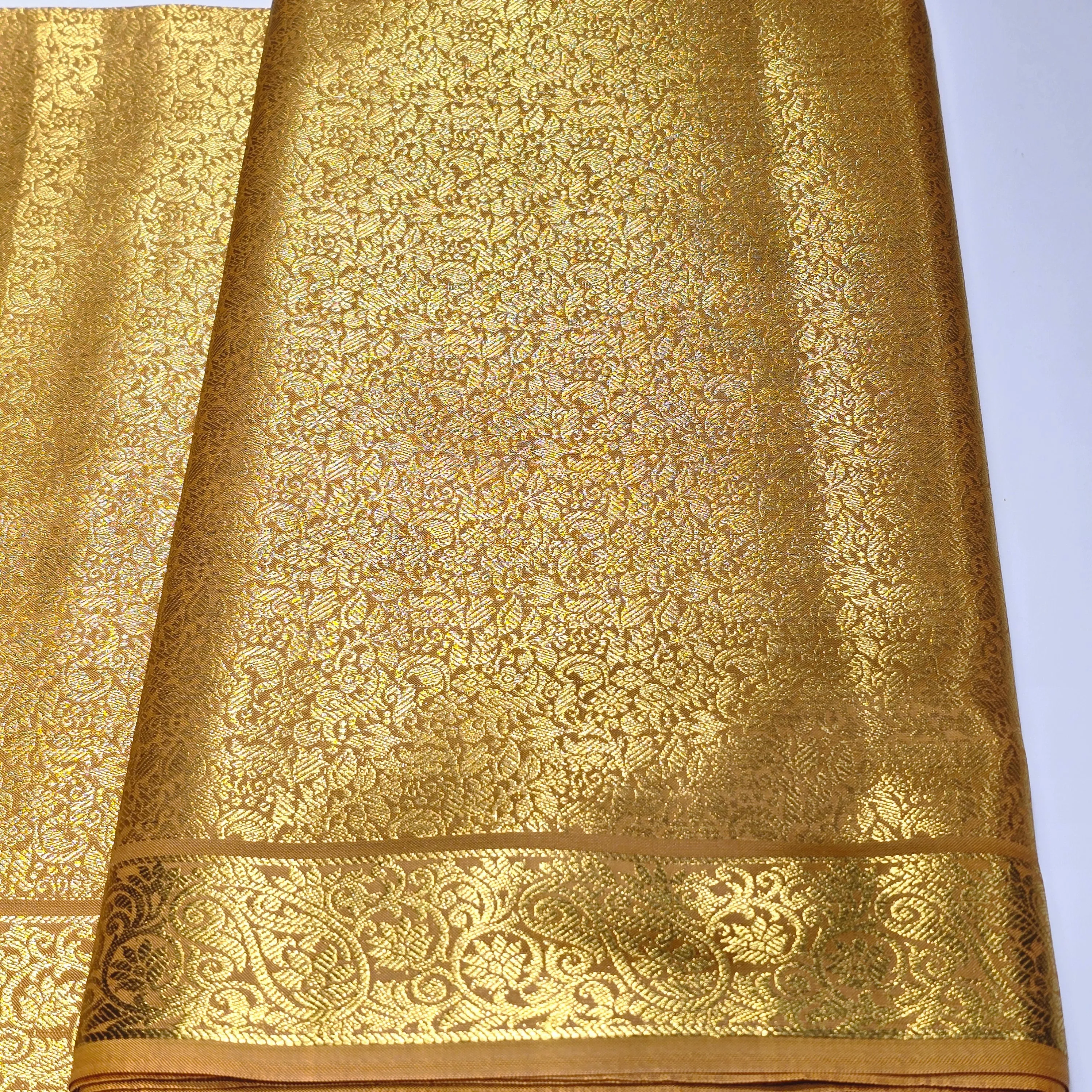 Art Silk Brocade with Border – 36" Width