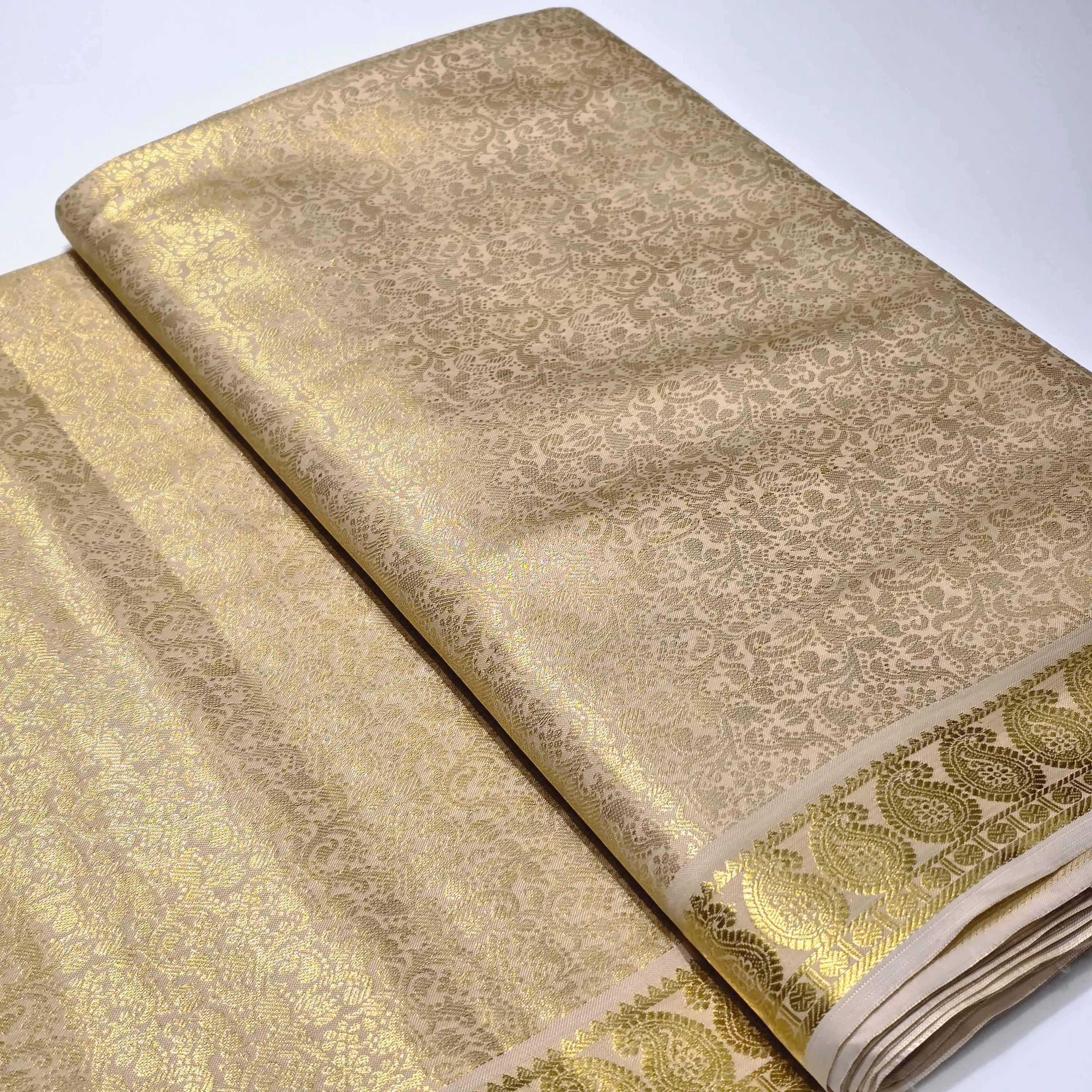 Art Silk Brocade with Border – 36" Width