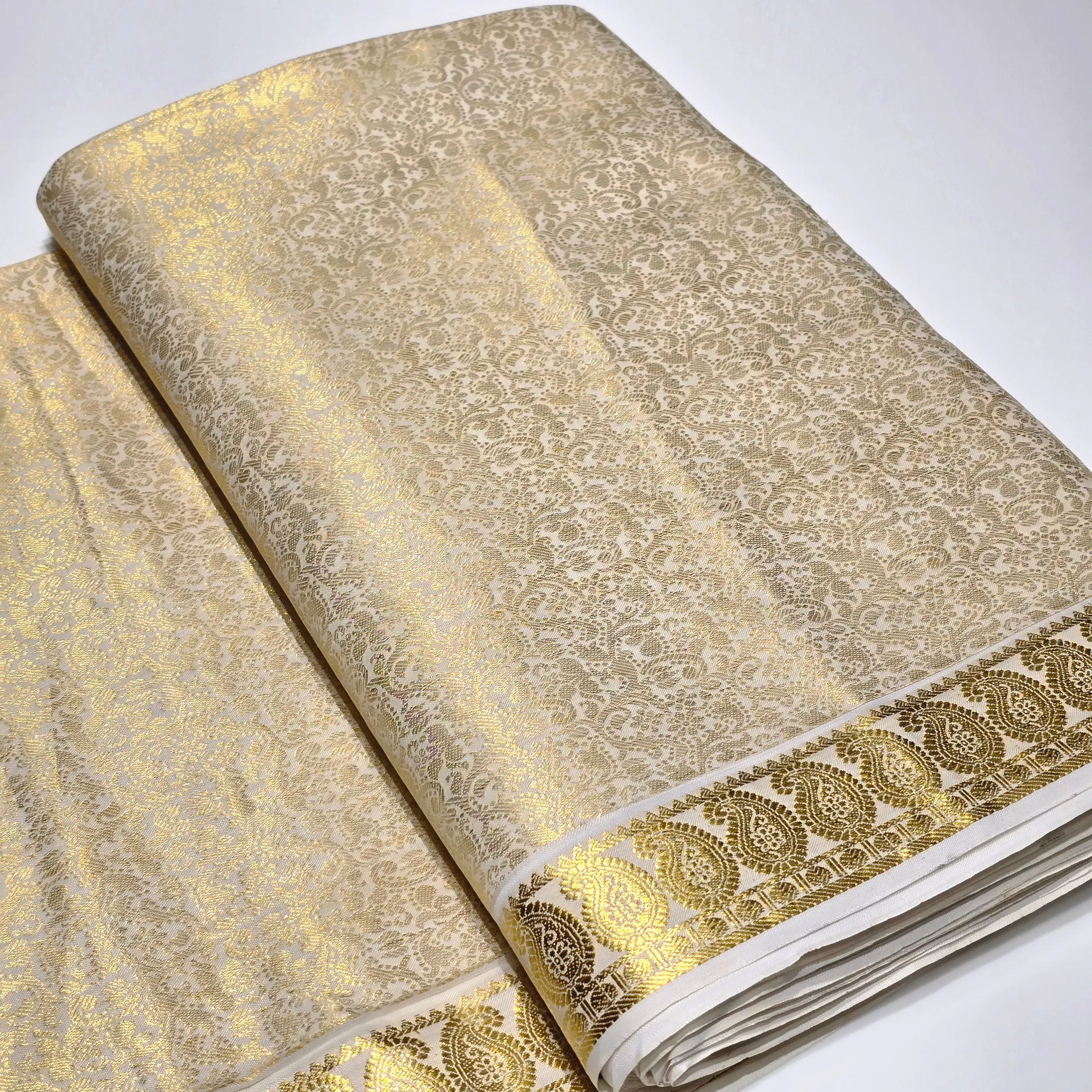 Art Silk Brocade with Border – 36" Width